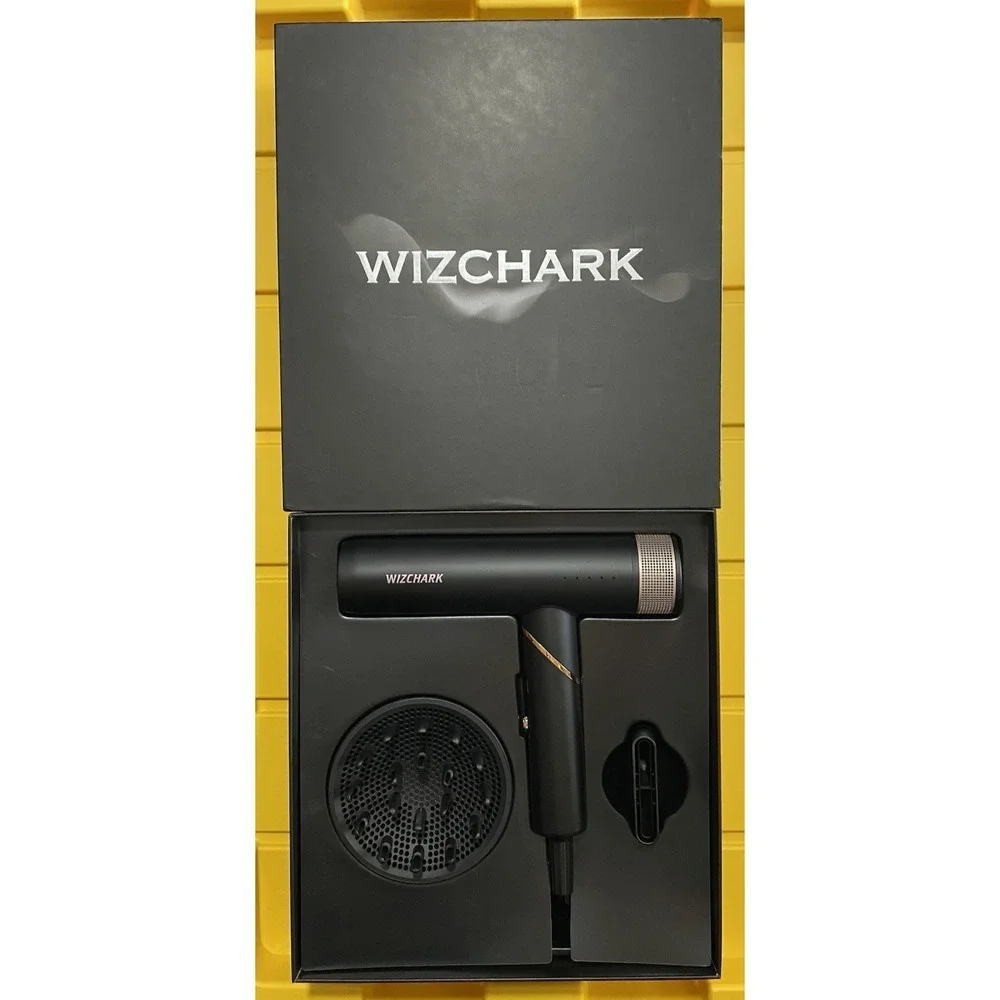 Wizchark High Speed Hair Dryer Folding 110000 RPM BLDC 1400W Black HD-1998F NEW